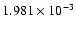 $ 1.981\times 10^{ -3}$