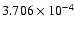 $ 3.706\times 10^{ -4}$