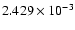 $ 2.429\times 10^{ -3}$