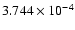 $ 3.744\times 10^{ -4}$