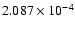 $ 2.087\times 10^{ -4}$