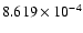 $ 8.619\times 10^{ -4}$