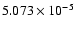 $ 5.073\times 10^{ -5}$