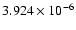 $ 3.924\times 10^{ -6}$