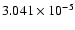 $ 3.041\times 10^{ -5}$