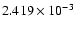 $ 2.419\times 10^{ -3}$