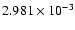 $ 2.981\times 10^{ -3}$