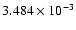$ 3.484\times 10^{ -3}$