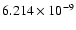 $ 6.214\times 10^{ -9}$