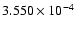 $ 3.550\times 10^{ -4}$