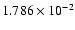 $ 1.786\times 10^{ -2}$