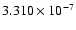 $ 3.310\times 10^{ -7}$