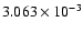 $ 3.063\times 10^{ -3}$