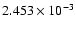 $ 2.453\times 10^{ -3}$