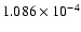$ 1.086\times 10^{ -4}$
