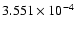 $ 3.551\times 10^{ -4}$