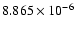 $ 8.865\times 10^{ -6}$