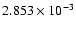 $ 2.853\times 10^{ -3}$