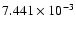 $ 7.441\times 10^{ -3}$