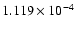 $ 1.119\times 10^{ -4}$