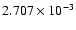 $ 2.707\times 10^{ -3}$