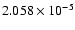 $ 2.058\times 10^{ -5}$