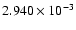 $ 2.940\times 10^{ -3}$