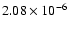 $2.08 \times 10^{-6}$