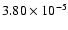 $3.80 \times 10^{-5}$