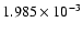 $ 1.985\times 10^{ -3}$
