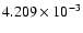 $ 4.209\times 10^{ -3}$