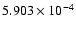 $ 5.903\times 10^{ -4}$