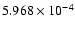 $ 5.968\times 10^{ -4}$
