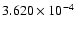 $ 3.620\times 10^{ -4}$