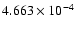 $ 4.663\times 10^{ -4}$
