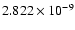 $ 2.822\times 10^{ -9}$