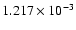 $ 1.217\times 10^{ -3}$