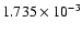 $ 1.735\times 10^{ -3}$