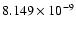 $ 8.149\times 10^{ -9}$