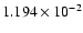 $ 1.194\times 10^{ -2}$
