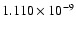 $ 1.110\times 10^{ -9}$