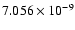 $ 7.056\times 10^{ -9}$