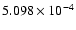 $ 5.098\times 10^{ -4}$
