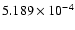 $ 5.189\times 10^{ -4}$