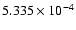 $ 5.335\times 10^{ -4}$