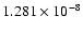 $ 1.281\times 10^{ -8}$