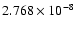$ 2.768\times 10^{ -8}$