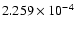 $ 2.259\times 10^{ -4}$