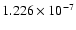 $ 1.226\times 10^{ -7}$