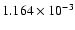 $ 1.164\times 10^{ -3}$
